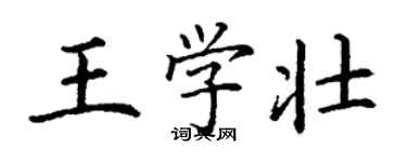 丁謙王學壯楷書個性簽名怎么寫