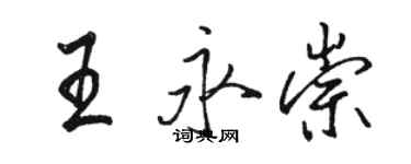 駱恆光王永崇行書個性簽名怎么寫