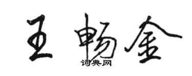 駱恆光王暢金行書個性簽名怎么寫