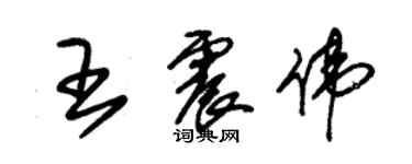 朱錫榮王震偉草書個性簽名怎么寫