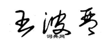 朱錫榮王波琴草書個性簽名怎么寫