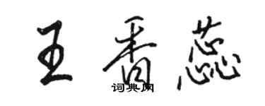 駱恆光王香蕊行書個性簽名怎么寫