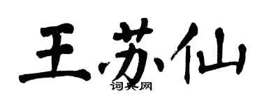 翁闓運王蘇仙楷書個性簽名怎么寫