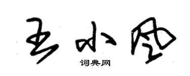 朱錫榮王小風草書個性簽名怎么寫