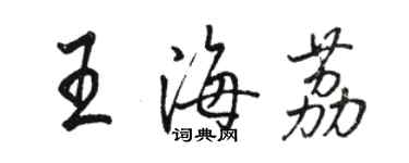 駱恆光王海荔行書個性簽名怎么寫