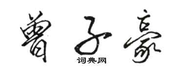 駱恆光曾子豪行書個性簽名怎么寫