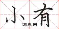 駱恆光小有楷書怎么寫