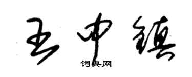 朱錫榮王中鎮草書個性簽名怎么寫