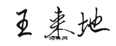 駱恆光王來地行書個性簽名怎么寫
