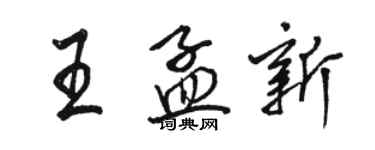 駱恆光王孟新行書個性簽名怎么寫