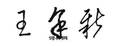 駱恆光王余新草書個性簽名怎么寫