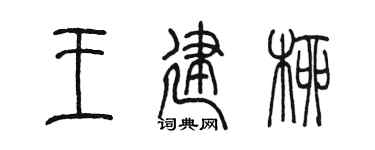 陳墨王建柳篆書個性簽名怎么寫