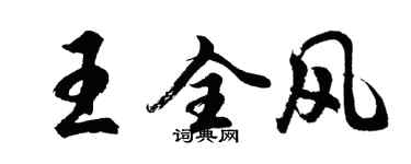 胡問遂王全風行書個性簽名怎么寫