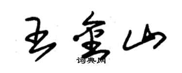 朱錫榮王金山草書個性簽名怎么寫