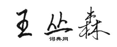 駱恆光王叢森行書個性簽名怎么寫