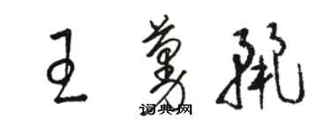 駱恆光王蔓麗草書個性簽名怎么寫