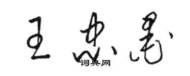 駱恆光王忠墨草書個性簽名怎么寫