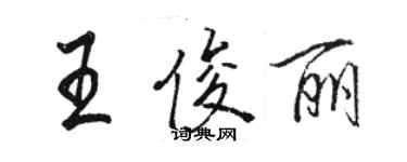 駱恆光王俊麗行書個性簽名怎么寫