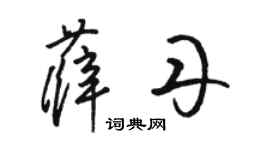 駱恆光薛丹草書個性簽名怎么寫