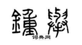 曾慶福鍾舉篆書個性簽名怎么寫