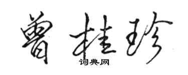 駱恆光曾桂珍行書個性簽名怎么寫