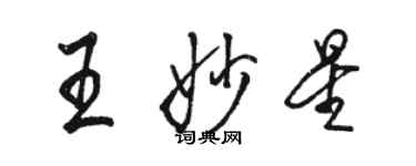 駱恆光王妙星行書個性簽名怎么寫