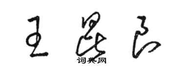 駱恆光王昆良草書個性簽名怎么寫