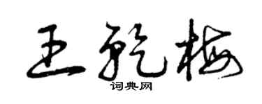 曾慶福王乾梅草書個性簽名怎么寫