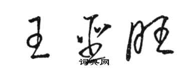 駱恆光王聖旺草書個性簽名怎么寫