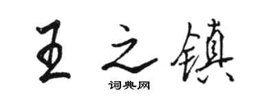 駱恆光王之鎮行書個性簽名怎么寫