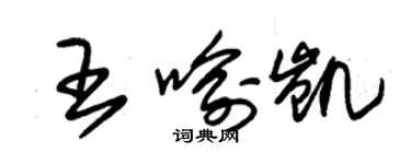 朱錫榮王喻凱草書個性簽名怎么寫