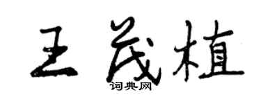 曾慶福王茂植行書個性簽名怎么寫