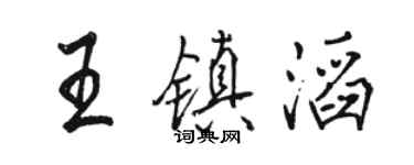 駱恆光王鎮滔行書個性簽名怎么寫