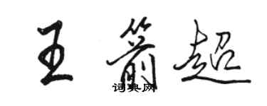 駱恆光王箭超行書個性簽名怎么寫