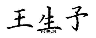 丁謙王生予楷書個性簽名怎么寫