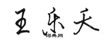 駱恆光王樂夭行書個性簽名怎么寫