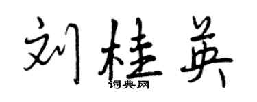 曾慶福劉桂英行書個性簽名怎么寫