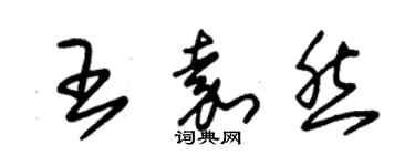 朱錫榮王嘉然草書個性簽名怎么寫