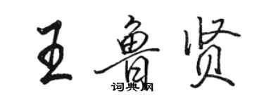 駱恆光王魯賢行書個性簽名怎么寫