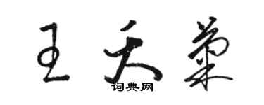 駱恆光王夭菊草書個性簽名怎么寫