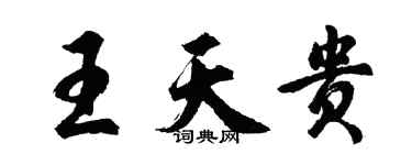 胡問遂王天貴行書個性簽名怎么寫