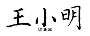 丁謙王小明楷書個性簽名怎么寫