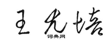 駱恆光王尤培草書個性簽名怎么寫
