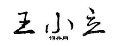曾慶福王小立行書個性簽名怎么寫