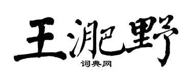 翁闓運王淝野楷書個性簽名怎么寫