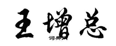 胡問遂王增總行書個性簽名怎么寫