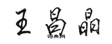 駱恆光王昌晶行書個性簽名怎么寫