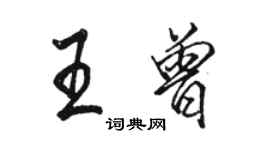 駱恆光王曾行書個性簽名怎么寫