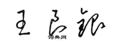 駱恆光王良銀草書個性簽名怎么寫