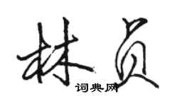 駱恆光林貞行書個性簽名怎么寫